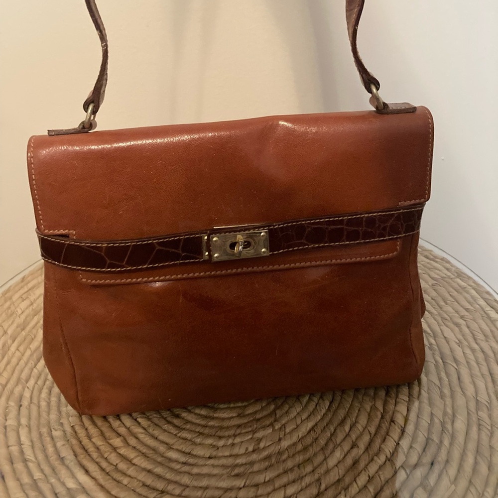 Furla Brown Leather Shoulder Bag